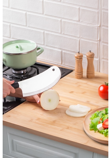 Porsima 3330 Ev Tipi Çok Amaçlı Mutfak Satırı - Salata, Soğan Ve Pizza Doğrama Bıçağı Siyah