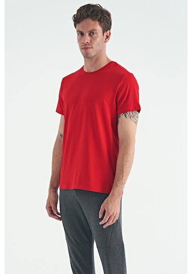 Air Jones Tommy Life Calvin Kırmızı Basic Erkek T-shirt - 88245 Kirmizi