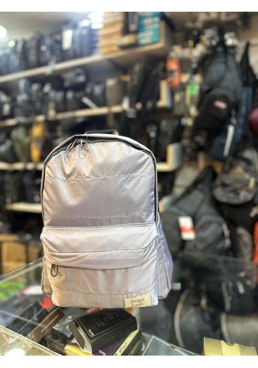 Bagslab Gri Su Geçirmez Kumaş Sırt Çantası 1069 Gri - Beyaz