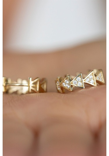 Altın Tasarım Küpe KGA0041