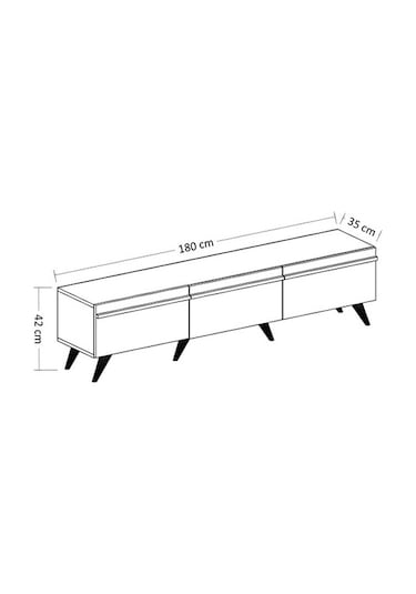 Tv Sehpası Asil Kristal Beyaz 180 Cm