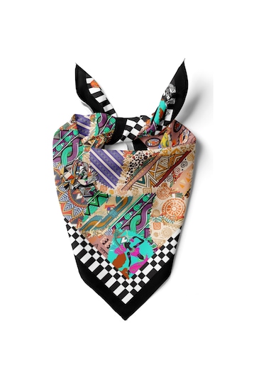 Tribal Mix Desen Bandana/fular Çok Renkli