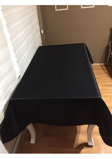 Finezza Kristal Monoray Kumaş Siyah Masa Örtüsü Dikdörtgen 140X2