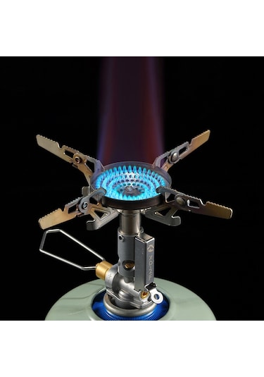 Alp Düz Gaz Sobası Roket Sobası 3.3kw Ateş Gücü Ayarlanabilir Ateş Gücü Gümüş