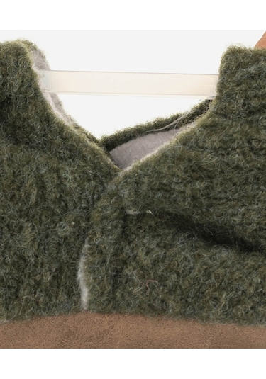 Recycled Woo Wooly Yünlü Haki Barefoot Patik-haki Haki