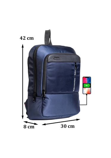 Dada 08 Laptop Tablet Sırt Çantası 15.6 İnç Sırt Ve Taban Destekli Lacivert