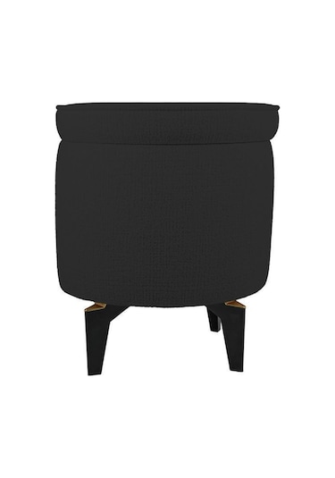 Gazzini Furniture Rio Retro Ayaklı Sandıklı Silindir Dekoratif Puf - Antrasit