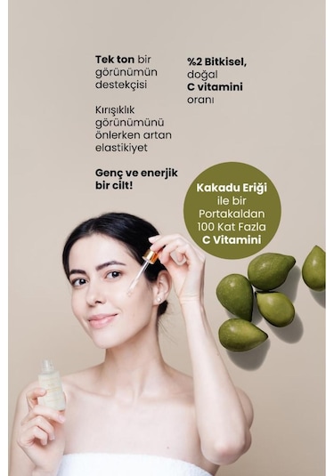Bade Natural C Vitamini Yüz Serumu Aydınlatıcı, Ton Eşitleyici Ve Leke Karşıtı 30 ML