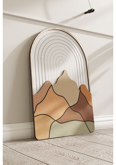 Dekoratif Dağ Tasarımlı Modern Ahşap Tablo