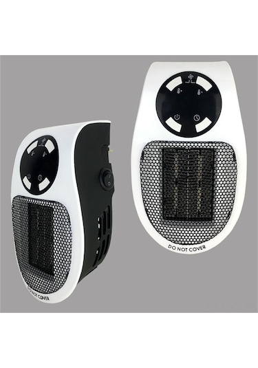 Yunboo 500w Ptc Seramik Mini Isıtıcı, 1-12 Saat Zamanlayıcı, 2 Hız Ayarı, 15-32 C, Otomatik Kapatma, Uzaktan Kumanda, İngiliz Şarj, Ev/ofis Kullanıma Uygun
