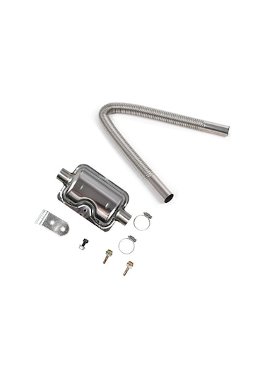 Suofeng Oto Park Heater Inox Boru Spiral Yivli Dalga Ekzos Boru 60cm + Clamp + Müfettiş, Dayanıklı Malzeme İle Konforlu Kullanım