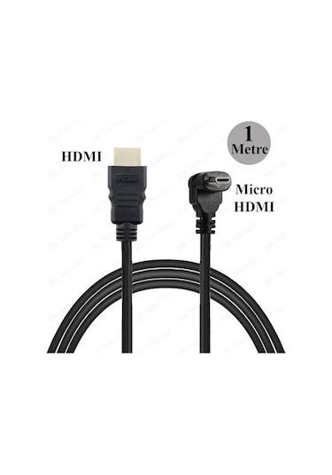 Micro HDMI to HDMI 90 Derece Açılı Mikro HDMI Tablet Kamera Kablo