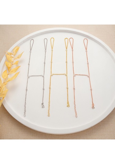 925 Ayar Gümüş 2 Parmaklı Doç Zincirli Zirkon Taşlı Şahmeran Altın