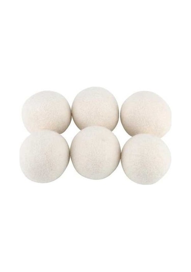 Fortunelane 6 Adet 6cm Doğal Yün Kurutma Topu Kimyasız Kumaş Yumuşatıcı Yeniden Kullanılabilir Kuruma Süresini Uzatır Ev-friendly