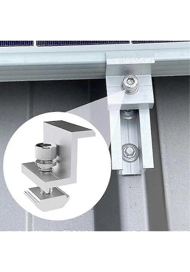 Moly 10 Adet Alüminyum Z-şekilli Güneş Paneli Tutamağı, Çivili, 30mm Yan Basınçlı, Hızlı Kurulum