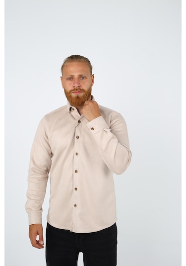 Brango 13241 Erkek Spor Gömlek Bej