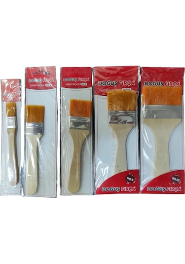 Ssentetik İpek Akrilik Ve Yağlı Boya Zemin Fırçası Seti 5 Parça