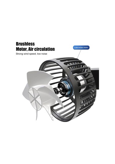 Araba Fan Çifte Kafa Usb Araba Soğutma Fanı Arka Koltuk Başlığı Fanı, Usb Fan 3 Gear 360 Derecelik Araba Kamyonu Suv İçin Ayarlanabilir