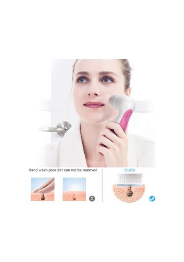 Sones 6'sı 1 Arada Su Geçirmez Yüz Temizleme Aleti Boyut: 130 X 85 X 40 Mm Macenta