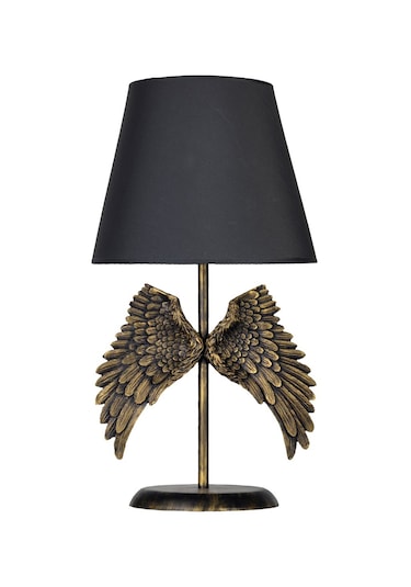 Qdec Modern Dizayn Melek Abajur Gold-Gri