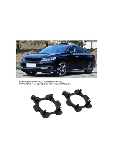 Springsun Geely, Southeast, Dongfeng, Mazda Cx5/cx7 İçin H7 Led Far Adaptörü - Sabit Kurulum,  Soketi Değiştirmeden, Isı Ve Korozyon Dayanıklı 2 Adet