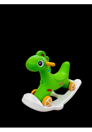 Sallanan Yeşil Dinazor Sallanan Ve Tekerlekli Dino