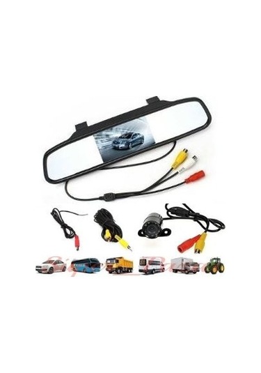 Kingvox 4.3" Ayna Monitör + Araç Geri Görüş Park Kamerası N11.261