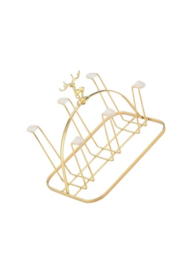 Oturma Odası İçin Şık Altın Metal Bardak Tutucu