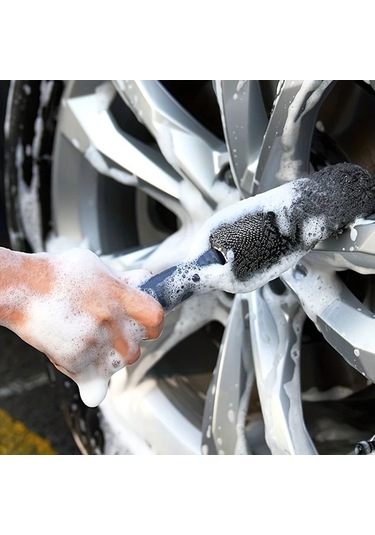 Gateesat Uzun Saplı Lastik Fırçası Araba Yıkama Temizlik Aleti Mavi