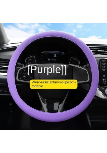 Çok Renkli Direksiyon Kılıfı Silikon Araba Elastik Eldiven Kılıfı Trend Araba Kılıfı Evrensel Mor