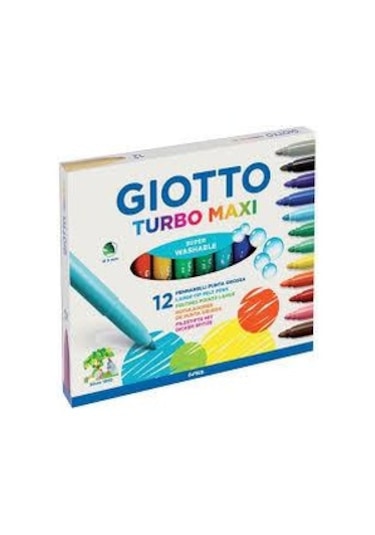 Giotto Turbo Maxi Super Washable Keçeli Kalem 12'li