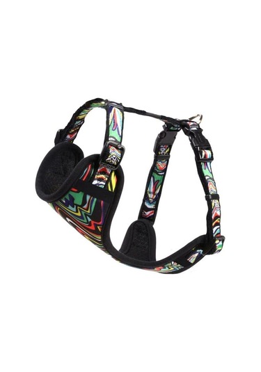 Rogz Fashion Tuig M Wild Stripes Blue Göğüs Tasması Mavi