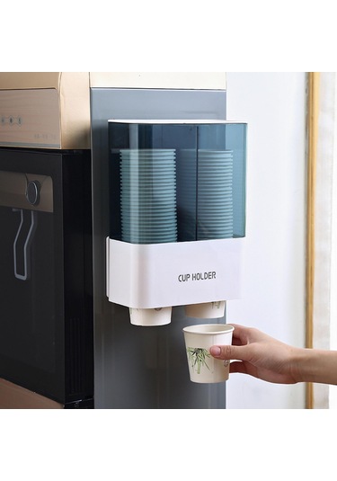 Gajeena Duvar Tipi Otomatik Bardak Alıcı - Tek Kullandım Bardak Rafı, Ev Kullanıma Uygun, Pratik Ve Dayanıklı Beyaz Model Diğer