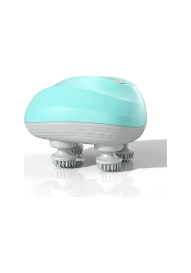 Ranyeek Usb Şarjlı Mini Elektrikli Saç Derisi Masaj Cihazı, Ev Kullanıma Uygun, Çok Fonksiyonlu, Silikon Ve Abs Malzeme, Mavi Mavi