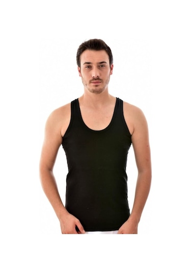 Seher 6 Adet Seher Yıldızı Askılı Erkek Atlet Siyah