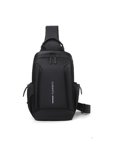 Sones Oumantu 905 Büyük Kapasiteli Su Geçirmez Çizilmeye Dayanıklı Göğüs Çantası Erkek Spor Postacı Çantası Siyah