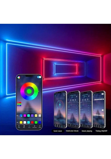 Uzaktan Kumanda Rgb5050 Müzik Sync Esnek 5 V Lamba 44key -15m