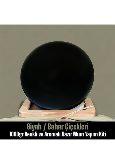 Tabsecret Candle 1kg Renkli-aromalı Mum Yapım Kiti Siyah-çiçeksi