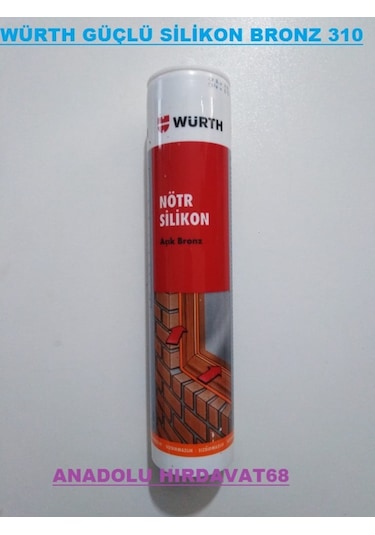 Würth Bronz Renk Silikon Güçlü Silikon Açık Bronz Renk 310 Ml Bronz