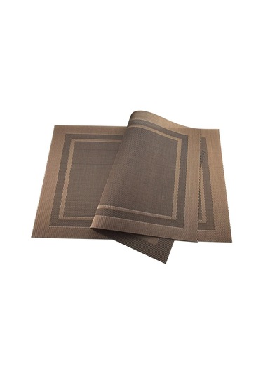 Kahverengi Tablemat 6 Adet Pvc Mutfak Yemek Placemats Masa Yemeği Mat Coaster Su Geçirmez Masa Pedi Bireysel Danteller Fincan Paspaslar Kahverengi