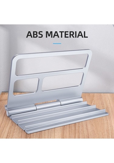 Pazly Bilgisayar Standı Katlanabilir, Gümüş/siyah, 20,5x15x3,1 Cm, Tablet Ve Cep Telefonu Standı