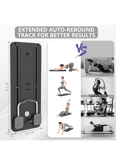 Egzersiz Aleti Pilates Reformer, Ev Tipi Pilates İstasyonu, Siyah