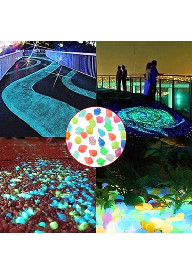 1200 Pcs Mavi Parlayan Kayalar Karanlık Çakıl Pebbles Güneş Taşları, İç Mekan Dış Mekan Dekorasyonları