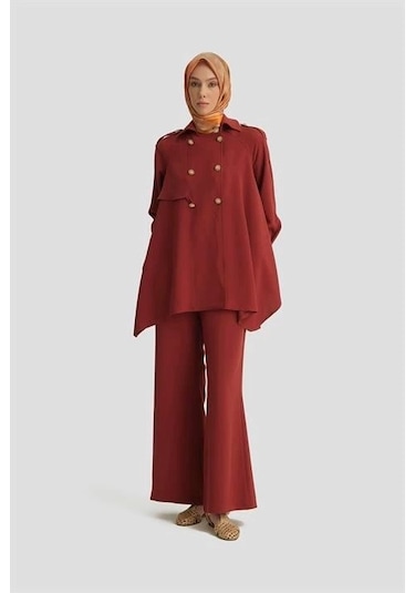 Armine Ceketli Takım 25y6004 Koyu Kırmızı Koyu Kırmızı
