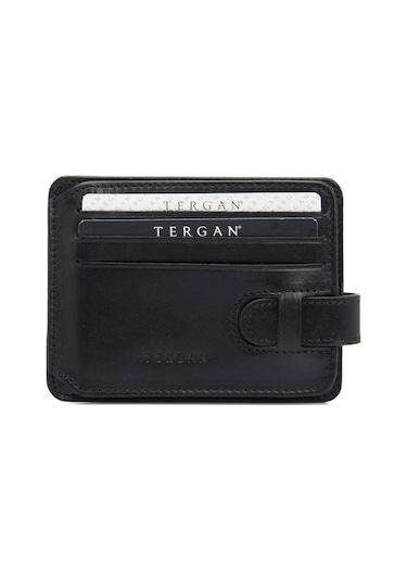 Tergan Siyah Deri Erkek Kredi Kartlık 01533B06