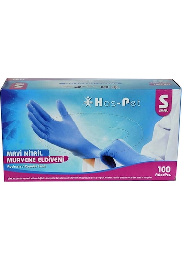Pudrasız Mi Nitril Eldiven Küçük Boy S 100 Lü Paket