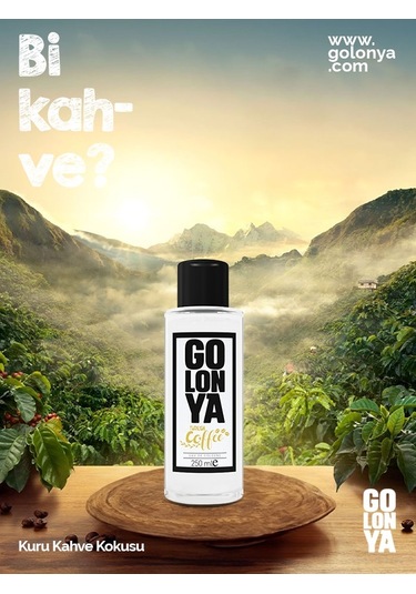 Golonya Kuru Kahve Kokulu Cam Şişe Kolonya 250 ML