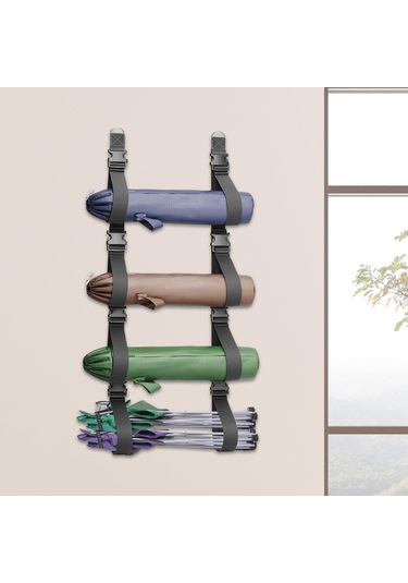 Dolıty Depolama Kamp Sandalyesi Rafı, Şemsiyeler, Plaj Siyah Çok Renkli