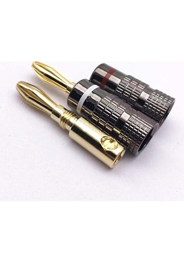 Hfambition 8 Adet 4mm Altın Kaplı Muz Soketi - Kolay Kurulum, Güvenli Bağlantı, Korozyon Dayanıklı, Polarite Tanımlama Kolaylığı