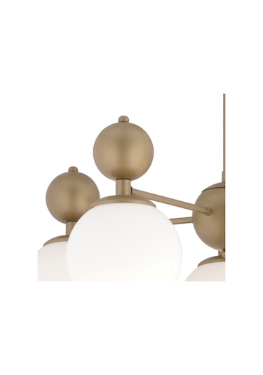 Kuvars 5li Eskitme Beyaz Camlı Modern Koridor Yatak Odası Salon Avize